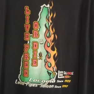 Vintage Large Loud Pipes Saloon Somersworth/Laconia NH Shirt Oldest Bike Rally